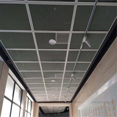 800x800 Mesh Ceiling Panel Aluminum Hook sur le fil Mesh Ceiling Tiles de 20x40mm