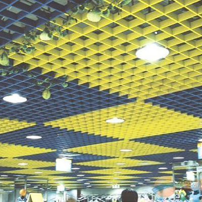 La poudre ouverte de plafond de grille des cellules ISO9001 a enduit les panneaux de plafond 150x150 ignifuges