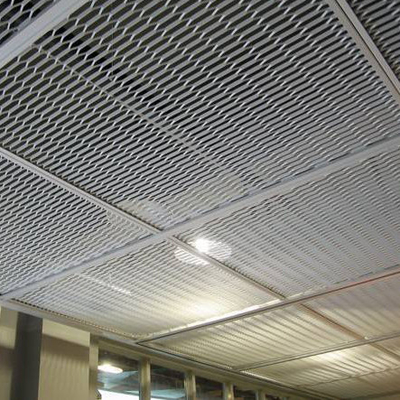 Panneau de plafond à mailles déployées ignifuge 20x40mm 0,4 mm-3,5 mm d'épaisseur