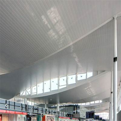 surface de revêtement en aluminium du plafond C300 PVDF en métal de largeur de 300mm