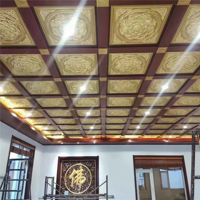 l'agrafe de 0.7mm dans le plafond en métal couvre de tuiles l'hôtel de Lotus Pre Painted For Temple