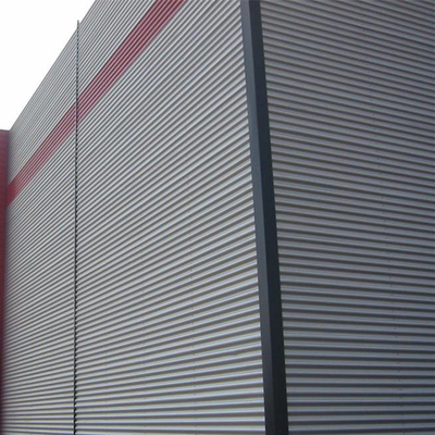 Le mur externe 800x800 a ridé les trous en aluminium du gris argenté 8mm de panneaux