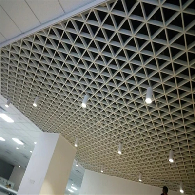 grille en aluminium de plafond de cellules de 100*100*100mm d'épaisseur ouverte triangulaire du plafond 0.5mm