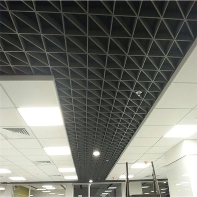 grille en aluminium de plafond de cellules de 100*100*100mm d'épaisseur ouverte triangulaire du plafond 0.5mm