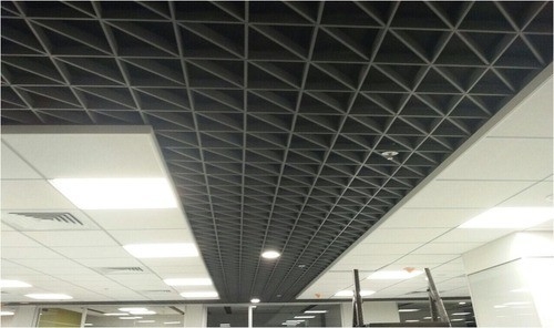 Plafond en aluminium ignifuge de grille d'absorption saine pour des chevalets de passages couverts