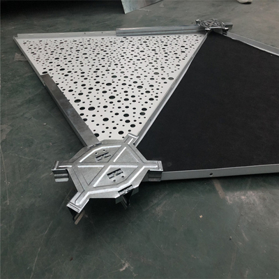 Agrafe triangulaire de plafond en aluminium en métal 1200X1200X1200 dans le plafond en aluminium de panneau