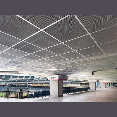 Fil de soudure Mesh Ceiling Tiles de cadre de Diamond Aluminum Mesh Ceiling Panel