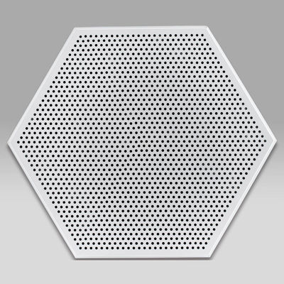 Plafond métallique en aluminium Panneaux de plafond hexagonal 404mm