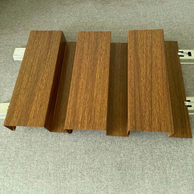 Revêtement en bois de grain de G de bande de plafond de largeur en aluminium linéaire de la bande 300mm
