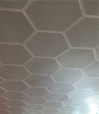 Les panneaux de plafond hexagonaux simples d'absorption saine ont pré peint 404mm