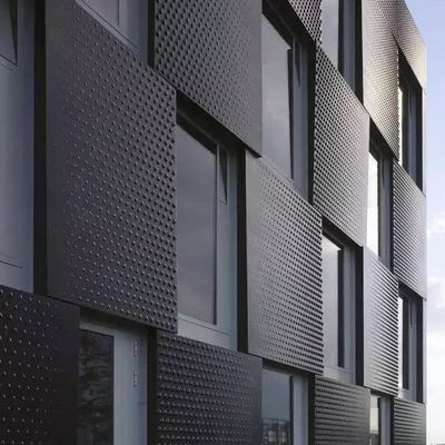Panneau extérieur perforé en alliage d'aluminium personnalisé, panneaux en aluminium PVDF pour façade