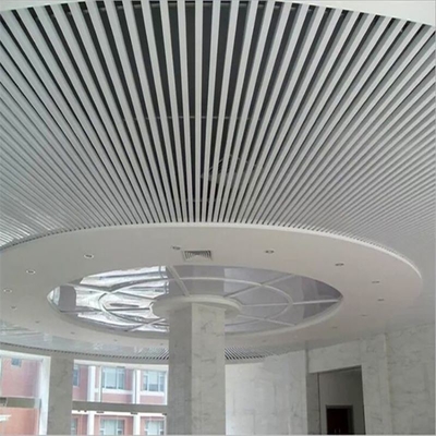 Le plafond en aluminium en métal de cloison d'U couvre de tuiles la largeur personnalisable décorative du bâtiment 300mm