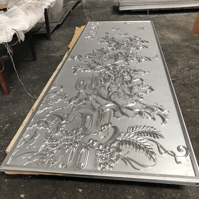 Plat tridimensionnel de relief de sculpture de plafond en aluminium extérieur convexe en métal plat lisse