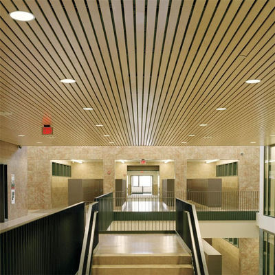 plafond en forme d'U85 linéaire en aluminium acoustique de plafond en métal de 85mm
