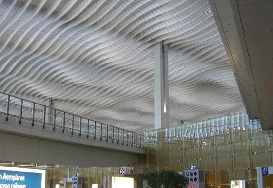 Ignifugez un plafond 200x3000mm en métal d'aluminium d'écran faciles nettoient