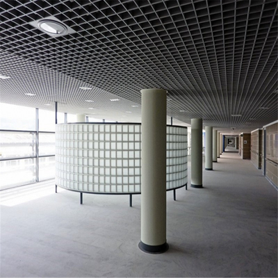 revêtement ouvert en aluminium de poudre de plafond de grille en métal de plafond de cellules de 50x50mm