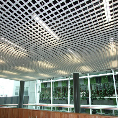 revêtement ouvert en aluminium de poudre de plafond de grille en métal de plafond de cellules de 50x50mm
