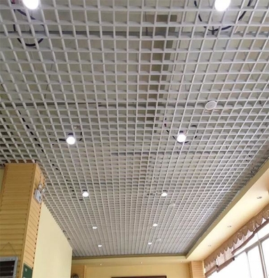 plafond en aluminium de grille de 50x50mm pour le poids léger de station de métro imperméable