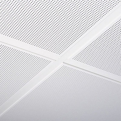 Aluminum Lay In Metal Ceiling Design ISO9001 Square Tiles 0.7mm with sound proof ceiling
