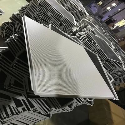Aluminum Lay In Metal Ceiling Design ISO9001 Square Tiles 0.7mm with sound proof ceiling