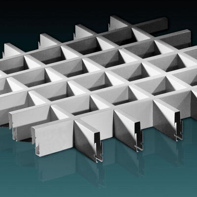 Dalles de plafond en aluminium à grille simple d'installation de 250 mm