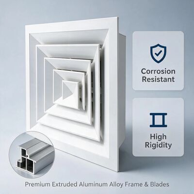 Le diffuseur 1100 d'air de plafond d'aluminium de place ignifugent font extérieur cuire au four fini